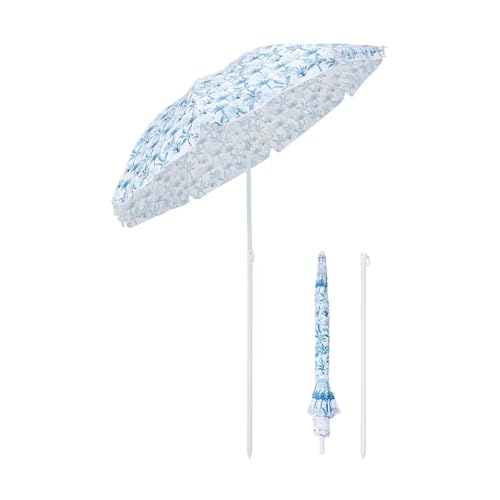 Sombrilla bohemia de 180 cm con diseño redondo exclusivo para exteriores y piscinas de lujo