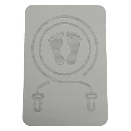 Rutschfeste Tpe Sprungmatte - Rundes, Schallisoliertes Und StoßDäMpfendes Fitnessmatte FüR Zuhause, 60x40cm, Grau