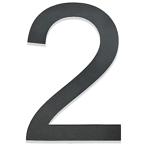 Hopelit House Number, Anthracite Grey, Stainless Steel, Modern Minimalist, 20 cm Height, Wall Mount, Einheitsgröße