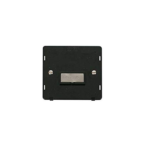 Click Scolmore SIN750BKBS Switched Fuse Spur Black/Brushed Insert