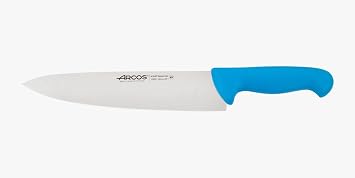 Arcos Chefs Knife 10 Inch Nitrum Stainless Steel and 250 mm Blade. Professional Multipurpose Cooking Knife. Ergonomic Polypropylene Handle. Professional Chef Knife. Series 2900. Color Blue.