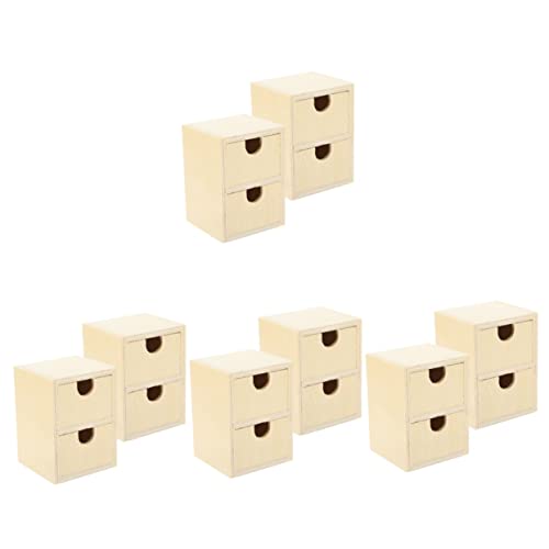 DIYEAH 4 Juegos Cajón Pequeño En Sin Pintar Favores Cajones De Ratán Mini Casa Madera Jueguetes Cajoneras Cajón Pequeño De Bricolaje Cajón Pequeño Sin Terminar Diy 2 Piezas * 4
