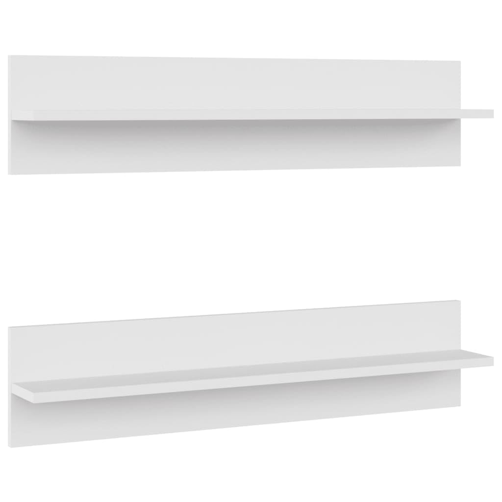 Juego de 2 estanterías de pared, 80 x 11,5 x 18 cm, material de madera, moderno diseño flotante, estantes robustos para pared en el salón, oficina o pasillo