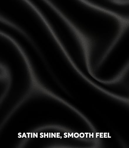 DAVID ARCHY Mens Satin Pajamas Set Soft Lightweight Summer Sleepwear Short Sleeve 2-Piece Lounge Set with Pockets2