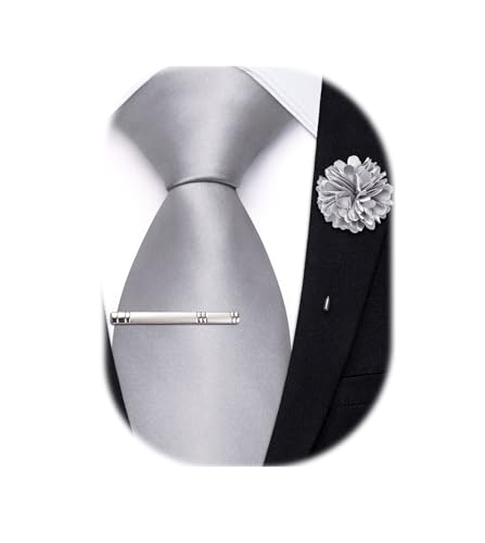 Image of Hi-Tie Pretied Boys Ties Solid Color Kids Adjustable Necktie Lapel Pin Clip Set Age 8-12 Wedding School Graduation