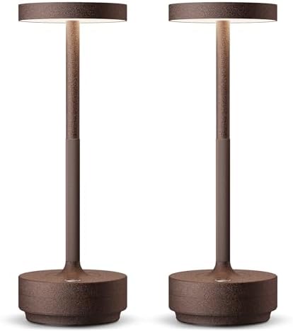 Lámpara de Mesa LED Recargable, 3 Colores de Luz con Regulación C...