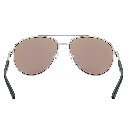 Piranha Luther Aviator Sunglasses with Silver Frames and Mirrored Blue Lens3