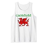 Caerdydd Cardiff In Welsh Shirt Red Dragon Of Wales Souvenir Tank Top