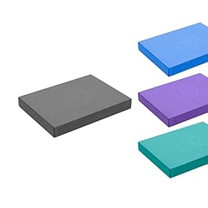 Fitness Mad Pilates Head Block, 25mm x 150mm x 205mm, Eco Friendly Yoga Block, High Density EVA Non Slip Block for Pilates, Yoga and Home Workouts