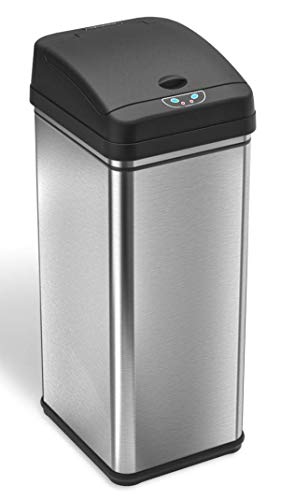 Caneca de basura automática iTouchless 13 gal plata miniatura 4