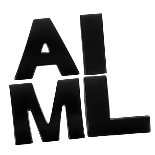 Parliky 4pcs Adhesive Alphabet Letter Stickers Mailbox Letter Sticker English Decals for Mailbox Decoration Self-Adhesive Mail