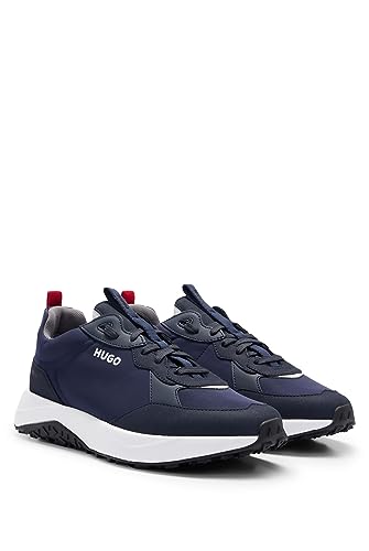 Image of HUGO Mens Running Style Mix Material Sneakers