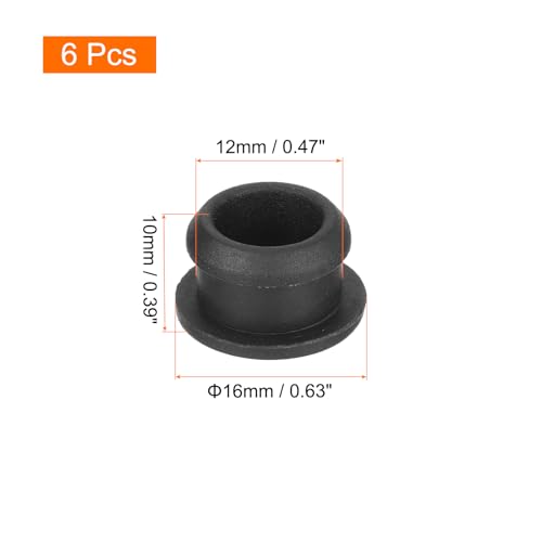 Image of MECCANIXITY Silicone Snap in Locking Hole Plugs,Rubber Panel Seal Cover Flush Type Panel Round for Kitchen Rubber Bulkheads Waterproof Sealing Plugs 12mm /0.47 Inch Diameter Black,Pack of 6