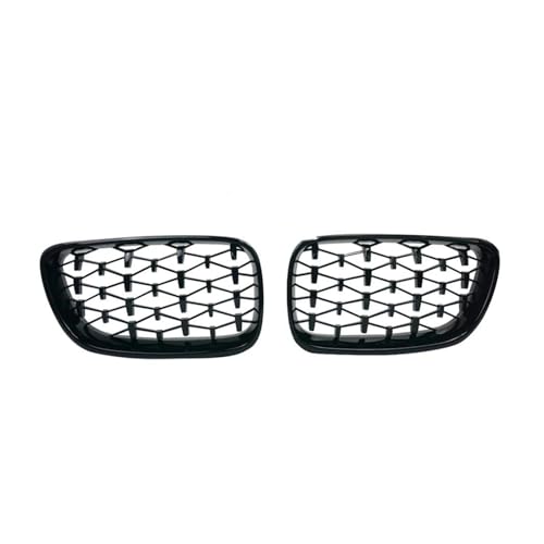 Parrilla delantera diamante tipo riñón para Serie 2 F22 F23 F87 M2 plateada de listón doble.