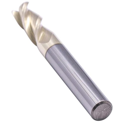 Image of BestParts 5 /16 inch 3 Flute Solid Carbide End Mill for Aluminum - ZrN Coated | 37 Degree Helix, 5 /16 inch Cutting Diameter, 5 /16 inch Shank Diameter, 13 /16 inch Length of Cut, 2-1 /2 inch Overall Length, Square End