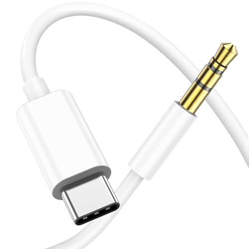 Avigers Câble USB C vers Jack, USB C vers Auxiliaire Prise Jack 3,5mm, USB C 3.5mm Câble Compatible avec iPhone 16/15, Galaxy S23/S22/S21 Ultra, Écouteurs, Audio...