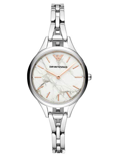Preisvergleich Produktbild Emporio Armani Damen Analog Quarz Uhr mit Edelstahl Armband AR11167