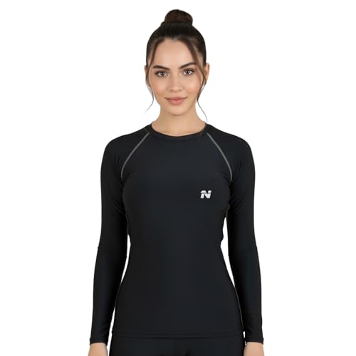 Image of NINQ Women's Long Sleeve Compression T-Shirt for Gym, Running, Yoga & Sports Wear