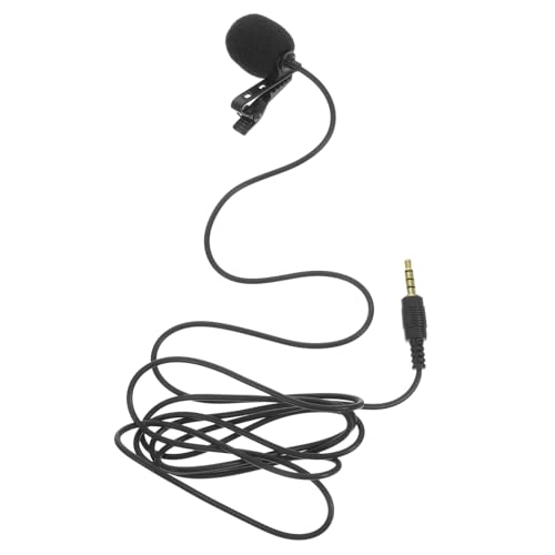 POPETPOP Lavalier Clip Microphone for Smartphones Tablets Tiny Omnidirectional Lapel Mic for Audio Recording Vlogging Interviews Podcasting Live Streaming Durable