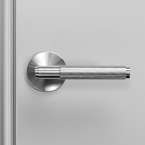 Buster and Punch Cross Door Handle Set Passage in Steel - Solid Steel by Buster + Punch - Image 2