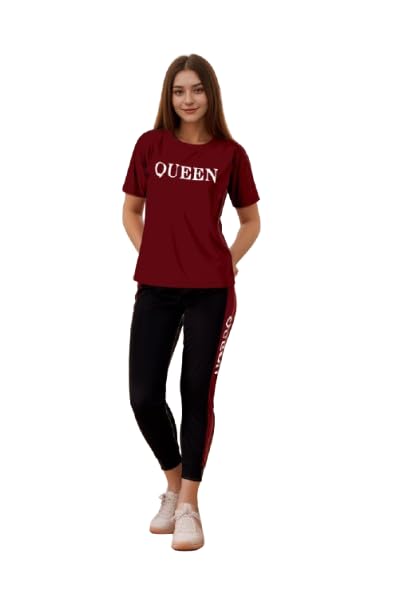 Image of Women's Front Taped Tracksuit Co-Ord Set, Stylish Activewear, Comfortable Sportswear Lounge Set | Soft Cotton Blend, Casual Activewear for Gym, Running, Travel & Loungewear