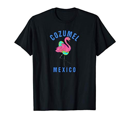 Cozumel Beach Design / Flamingo Illustration Camiseta