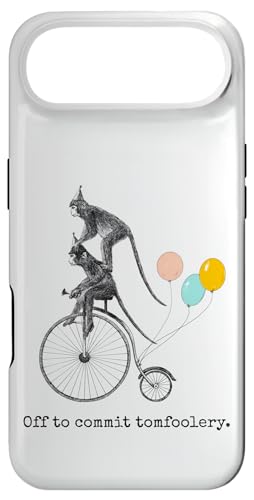 Funny Monkey Birthday �uOff to Commit Tomfoolery�v�r���e�[�W�A�[�g �X�}�z�P�[�X iPhone Air �p
