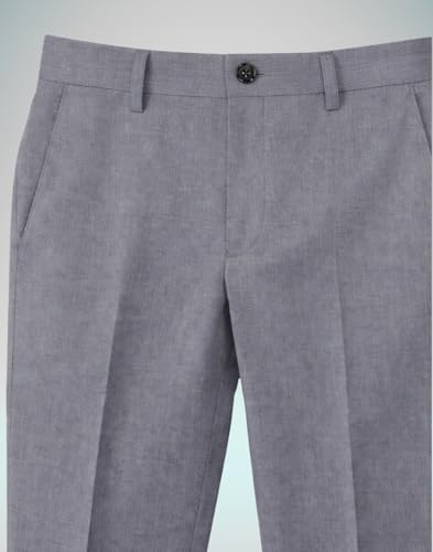 Image of Louis Philippe Men's Regular Fit Everyday Smart Wear Comfort Stretch Work Ready Solid Formal Trouser