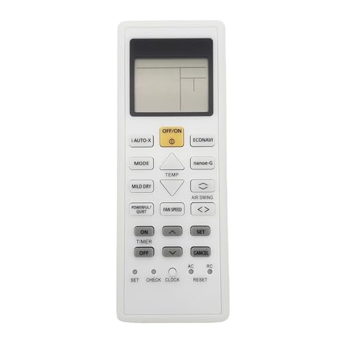 Souldershop Mando a distancia universal de repuesto compatible con aire acondicionado Panasonic para A75C03420 A75C00370 A75C00510 A75C01990 A75C12670 (solo pantalla en Celsius, no se puede cambiar a