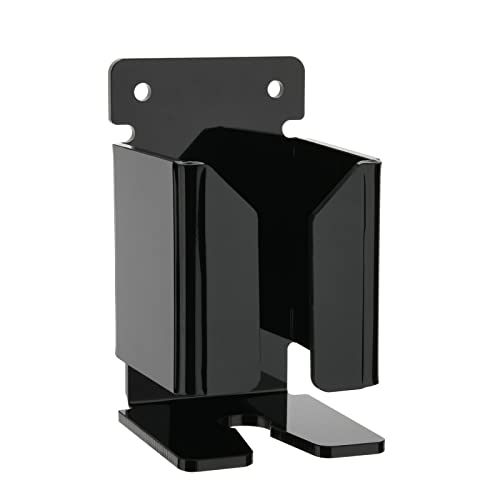 Cosmos Electric Razor Wall Mount Holder Acrylic Shaver Holder Hanger Organizer for Men Bathroom Shower Toothpaste Storage Two Installation (Solid Black)