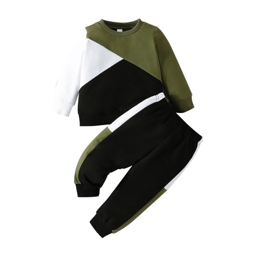 Fnaobai Kleinkind kleiner Junge Sweatshirt Hose Outfits Set Kleinkind Farbe...