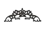 gasare, Key Holder Wall Hooks, Entryway Key Rack, Floral Décor, 4 Hangers, Antique Sturdy Cast Iron, Rustic-Modern Brown, 11 ¼ x 4 ¼ Inches, Wall Mount Screws and Anchors, 1 Unit