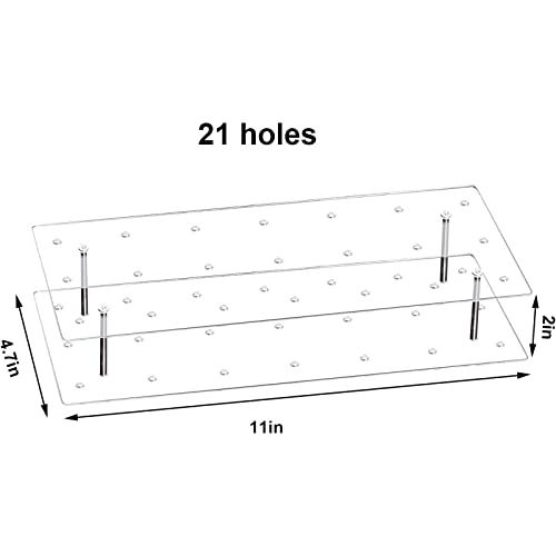 Xlopsd Cake Pop Display Stand With 300 Pcs Cake Pop Sticks And Wrappers Kit, 21 Holders Clear Acrylic Cake Pop Making Accessories For Weddings, Birthday Parties, Halloween, Christmas Candy Decorative #TOP6