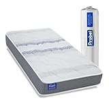 Colchão Solteiro Probel Espuma D33 88x188x14 Night Day a Vácuo Branco/Cinza