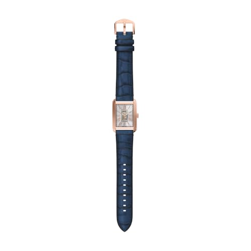 Fossil Carraway Blue Automatic Leather Watch ME3274 - Image 7