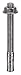 Wedge Anchor, 316 SS, 3/8x3 3/4, PK20