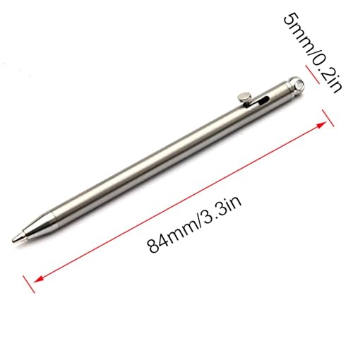 Mini bolígrafo de titanio profesional, instrumento de escritura compacto Bolt Action 2