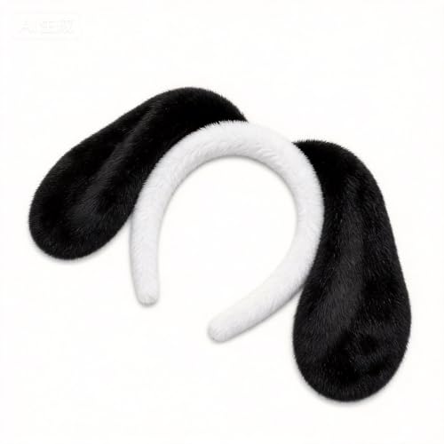 CaeyBrye 6PCS Puppy Dog Costume Set for Adults, Puppy Dog Ears Headband, Paw Gloves, Dog Nose, Tail, Bow Tie & Bell Collar, Halloween Dog Cosplay Costume Accessories - image 6