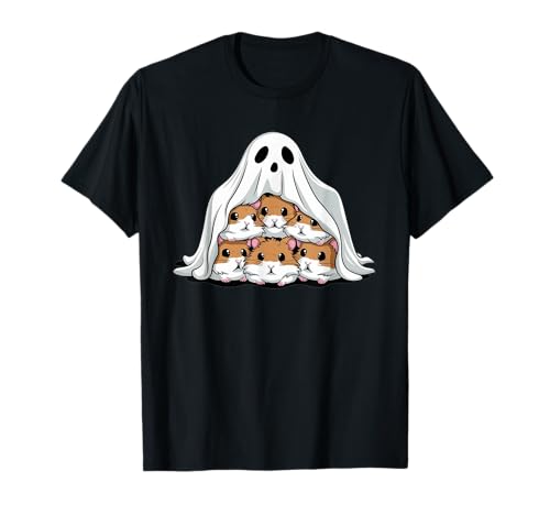 Seis lindos hámsters de Halloween disfrazados de fantasmas Camiseta
