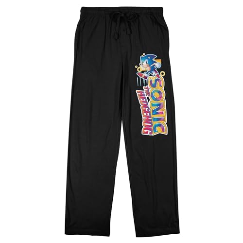 Sonic The Hedgehog Classic Men's Black Sleep Pajama Pants