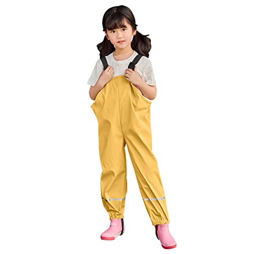 Waterproof Puddle-Dry Rain Pants for Toddlers Girls Boys Rain Bibs Kids Overalls Mud Pants Dirty Rain Pants Boys