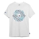 wiley x pesce t-shirt, bianco, xl unisex-adulto