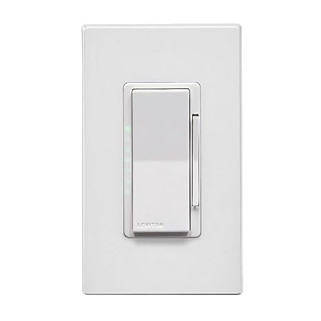 Leviton Decora Smart Dimmer Switch, Wi-Fi 2nd Gen, Neutral Wire Required, Wired or Wire-Free 3-Way, D26HD-1BW
