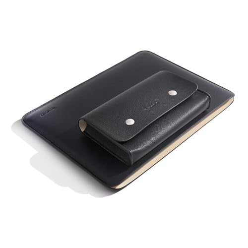 Housse ordinateur portable en cuir synthétique pour le bureau et café