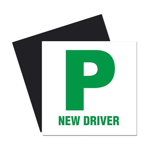 Tek Automotive Fully Magnetic P Plates Twin Pack | Strong Hold Pass Plates for New Drivers | UK Legal Size
