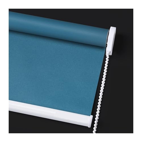 estores enrollables opacos Persianas enrollables Opacas, Sistema de perforación, Oficina, Cocina, Dormitorio, Sombra, Ventana(Blackout Blue,W50xH180cm)