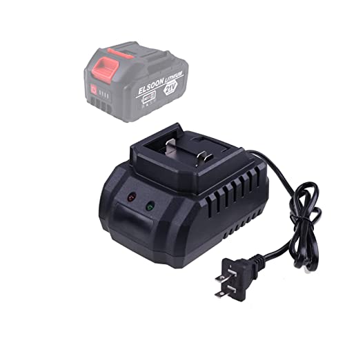 ELSOON 21V 2A Quick Charger Compatible with Makita Lithium-lon Battery with LED Light