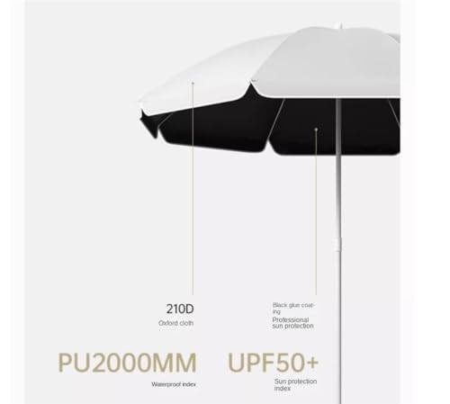 Parasol 5.2FT de lona Oxford resistente con estructura reforzada 5