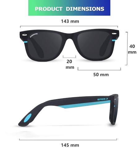 EFERMONE® Polarized Sunglass For Men and Women with advanced 400nm Dual Coat lens for UV protection and Vibrant Vision (Efer-7 series) - Image 4