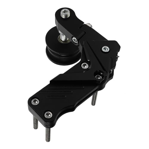 Tendeur de guide-chaîne de moto noir en alliage d'aluminium portable anti-desserrage pour motards